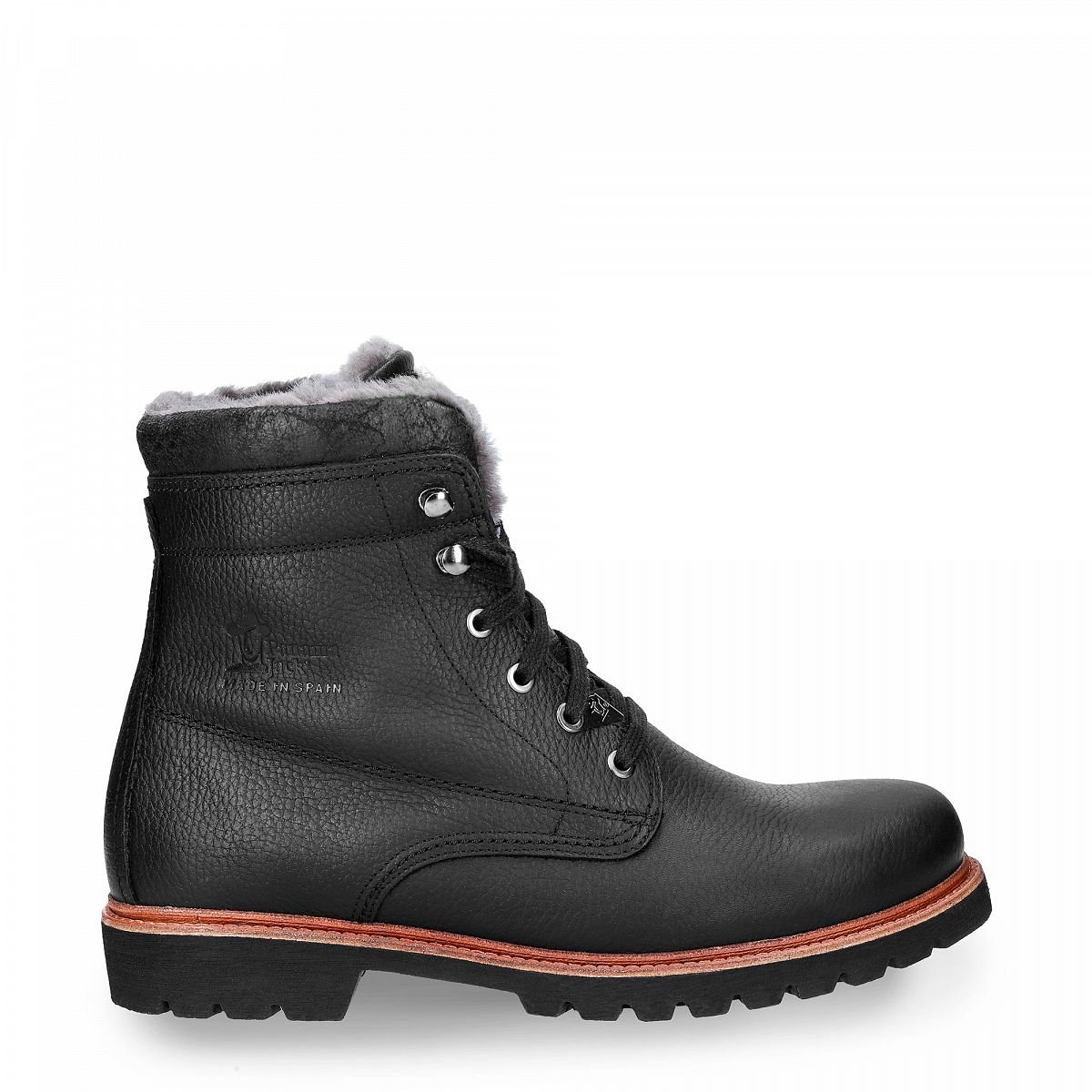 Panama Jack Panama 03 Aviator Igloo Sheepskin Lining Men's Leather Boots Black Nappa Greased | CA-ZRM158